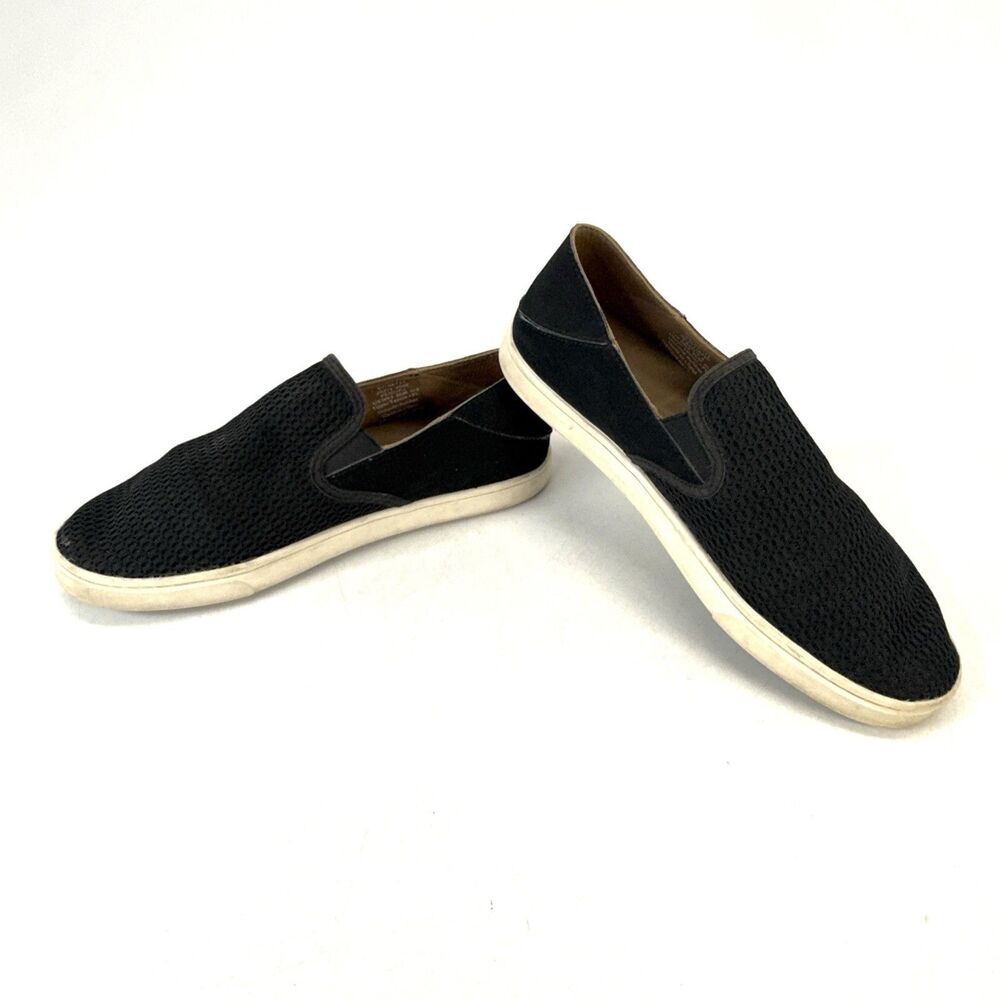 Olukai Shoes Womens 9.5 Pehuea Sneaker Black Slip On Round Toe Casual 20271-4040